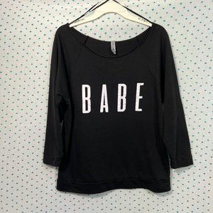 Next Level Apparel Black 'Babe' Scoop Neck T-Shirt